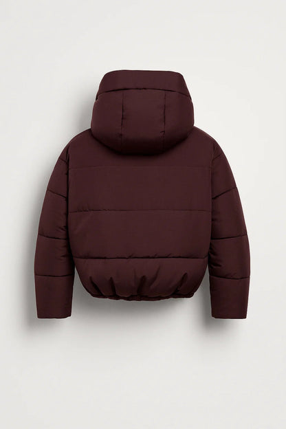 Womens Short Puffer Jacket Oversized Hood Warm Quilted Coat