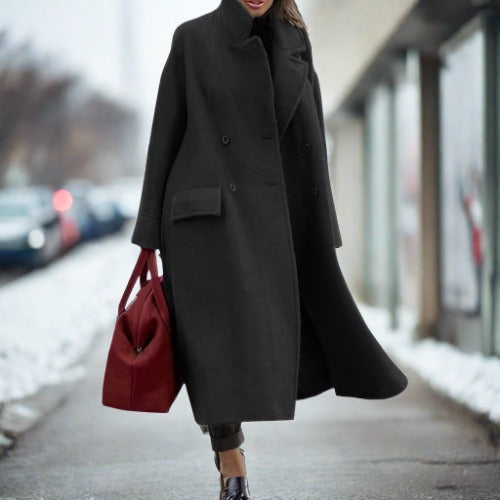 Womens Winter Coat Tailored Fit Warm Wool Blend Jacket