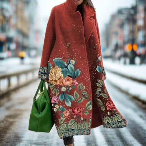 Womens Winter Coat Tailored Fit Warm Wool Blend Jacket
