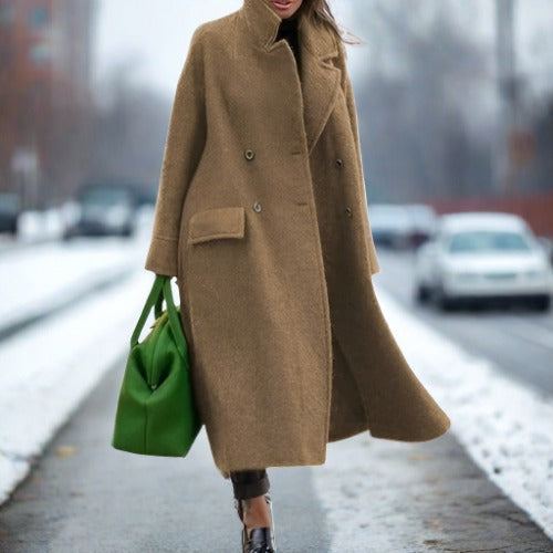 Womens Winter Coat Tailored Fit Warm Wool Blend Jacket