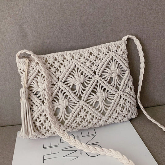 Women's Woven Boho Shoulder Bag Stylish Everyday Handbag