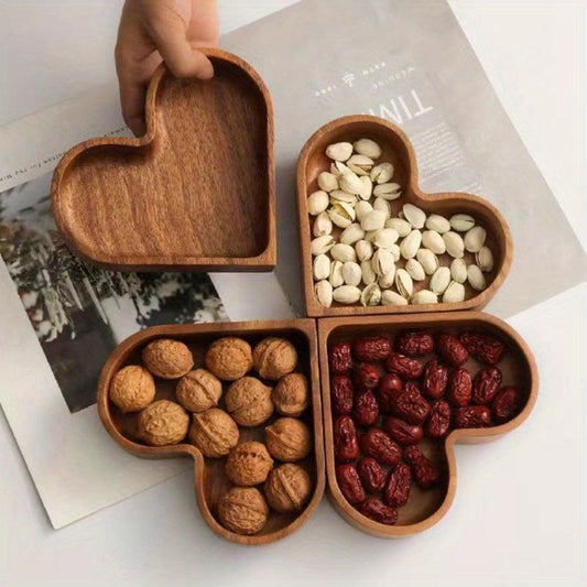 Wooden Serving Bowl Set of 4 Natural Snack Tapas Dishes