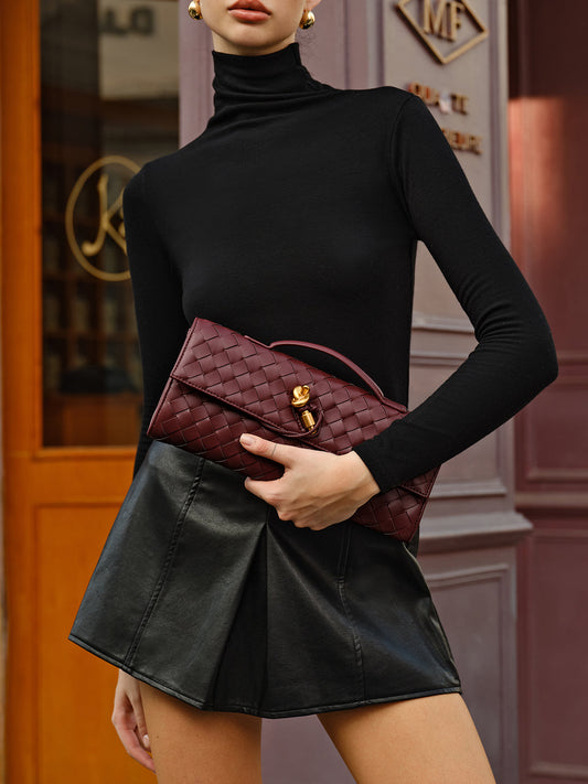 Woven Shoulder Bag Casual Crossbody Handbag Everyday Tote